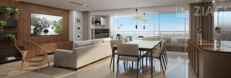 Al Mare São Marcos Design, Apartamentos com 4 suítes, alto padrão, 235,00 na região do São Marcos, São Luís - Ziag Imóveis