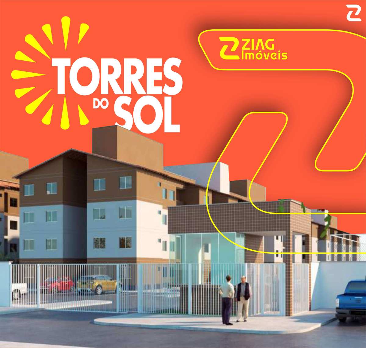 Apartamento com 2 quartos para locação, 54m², Condomínio Torres do Sol 1, Rua Deputado Jairzinho, Maiobinha, São José de Ribamar/MA - Ziag Imóveis