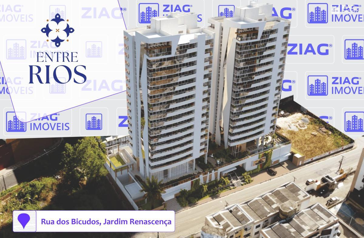 Condomínio Entre Rios, Apartamento com 3 suítes, 156m², Rua dos Bicudos, Jardim Renascença, São Luís/MA - Ziag Imóveis