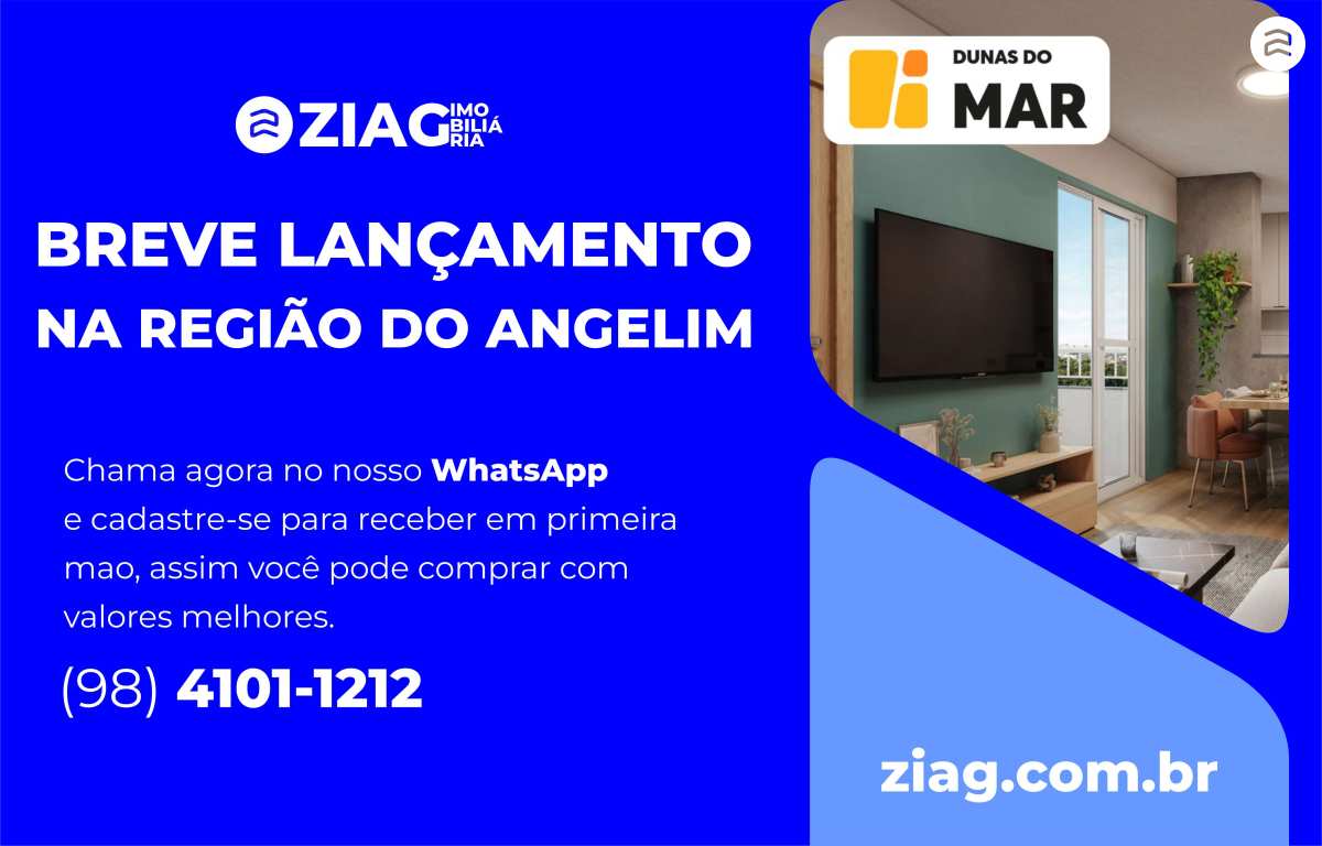 Dunas do Mar, Apartamentos com 2 quartos, Rua da Paz, Angelim, São Luís/MA