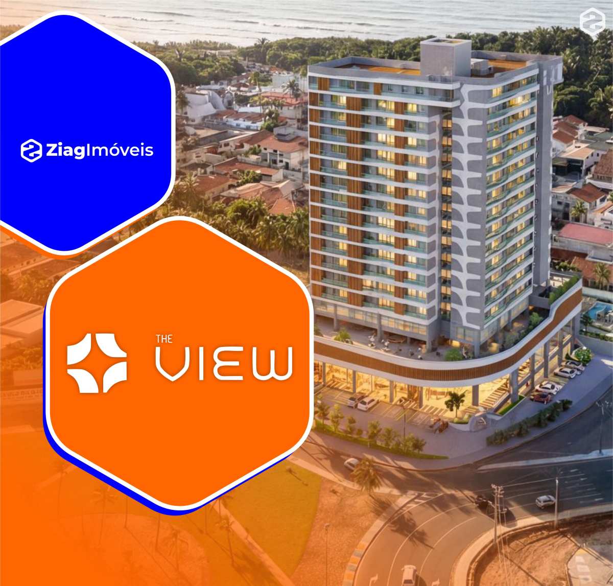 Edifício The View, apartamentos de 36 a 101m², coberturas, lojas comerciais e quiosque,  Avenida dos Holandeses, Quadra 02, Calhau, São Luís/MA - Ziag Imóveis