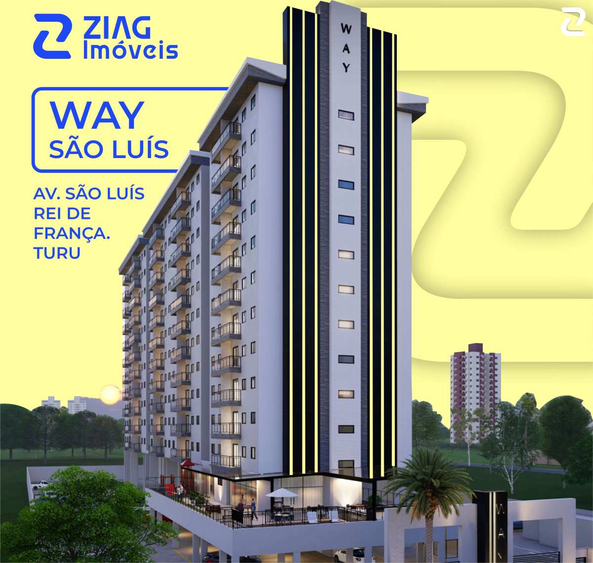 Condomínio Way São Luís, Apartamentos com 2 e 3 quartos, Av. São Luís Rei da França, Turu, São Luís/MA - Ziag Imóveis