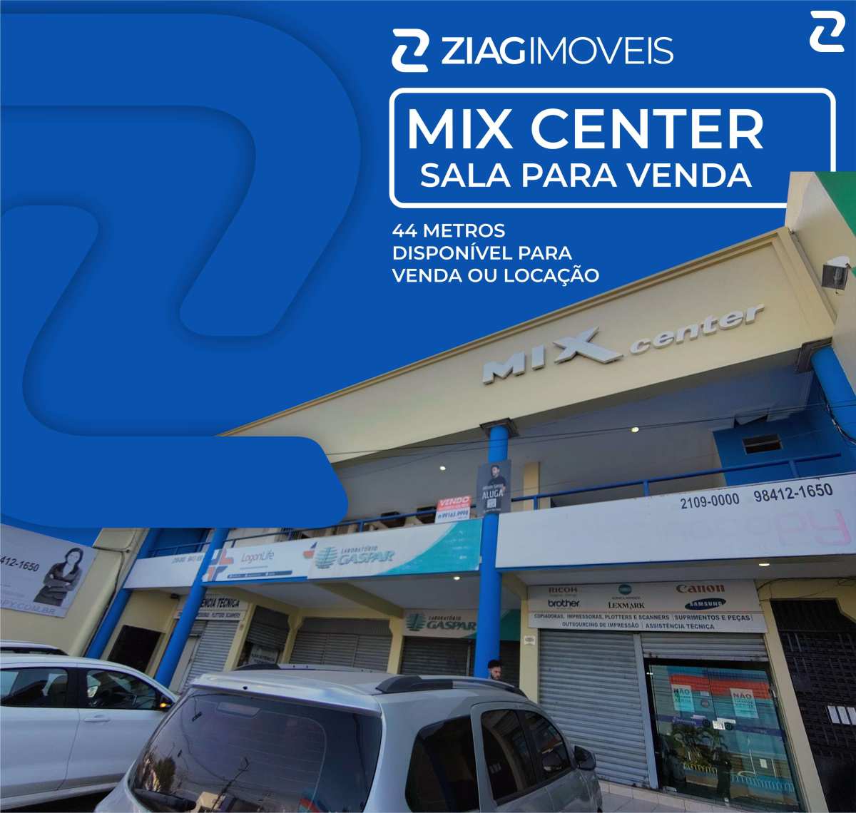 Sala Comercial para venda ou locação, Condomínio Comercial Mix Center, Avenida São Luís Rei De França, 4, Turu, São Luís/MA - Ziag Imóveis
