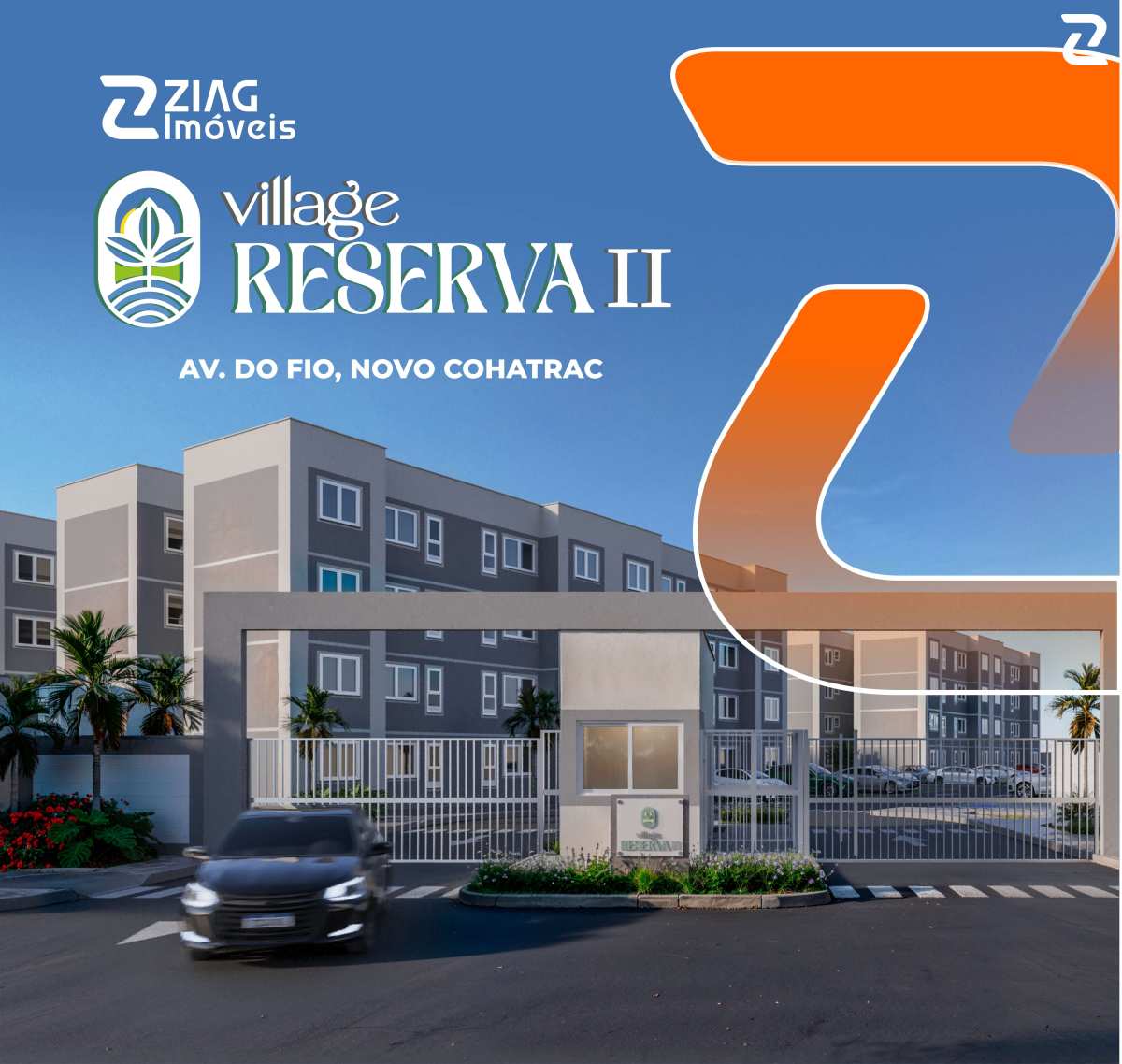 Village Reserva 2, apartamentos com 2 quartos, 41 m², Rua Fio, 50, Novo Cohatrac, Maiobão, Paço do Lumiar/MA - Ziag Imóveis