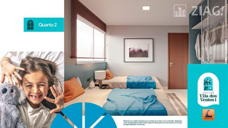 Village Villa dos Ventos 2, com 2 quartos, 41 m²- Via de Acesso ao Village dos Pássaros, 558 - Vila Piçarreira - São José de Ribamar/MA - Ziag Imóveis