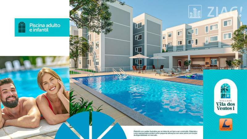 Village Villa dos Ventos 2, com 2 quartos, 41 m²- Via de Acesso ao Village dos Pássaros, 558 - Vila Piçarreira - São José de Ribamar/MA - Ziag Imóveis